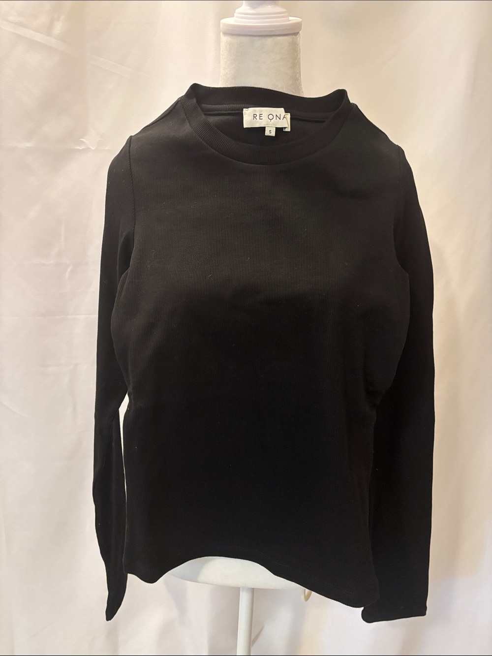 Re Ona Black Women's Top with Long Sleeves - size Small